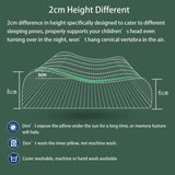 Barnkudde av memory foam 3-12 år Barnkudde Ortopedisk kudde Med memory foam Memory foam kudde Med avtagbar 100% bomulls örngott (3-12 år) Cervikala ortopediska kuddar Naty Shop