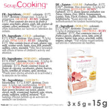 Scrapcooking - Set med 3 metallisk matfärgning - Matfärgning: guld, roséguld och rubin - Ätbar matfärg för bakning, kakor, kakor, kakor, choklad - 4019