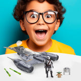 Star Wars Epic Hero Series N-1 Starfighter of the Mandalorian, stora actionfigurer och spännande tillbehör för spännande manövrar, spännande gåva actionfigurer Naty Shop