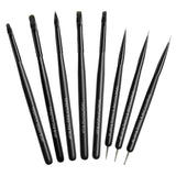 Nagel Pinsel 8 Stück Pinsel Für Gelnägel, Nageldesign Gel Pinsel Dotting Painsel Line Penna Für Nagelack Gel Acryl Nagel Pinsel Nailart Kit Acryl Pinsel Fineliner Nägel Selber Machen
