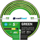 Trädgårdsslang Cellfast GREEN ATS2, slitstark, flexibel, 5-lagers, ATS2 korsfläta, UV- och algbeständig, tungmetallfri, 30 bar, -20/+60°C kortvarig, 3/4", 20m