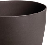 elho The Coffee Collection, rund inomhuskanna, 18 cm, gjord av kaffesump och återvunnen plast - brun/espressobrun