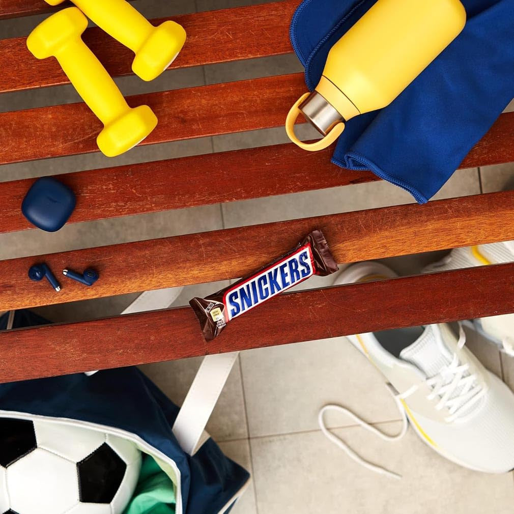 Snickers Chocolate Bar Peanut Caramel 5 Bar Pack | Snack fotboll | (1 x 5 x 50 g)