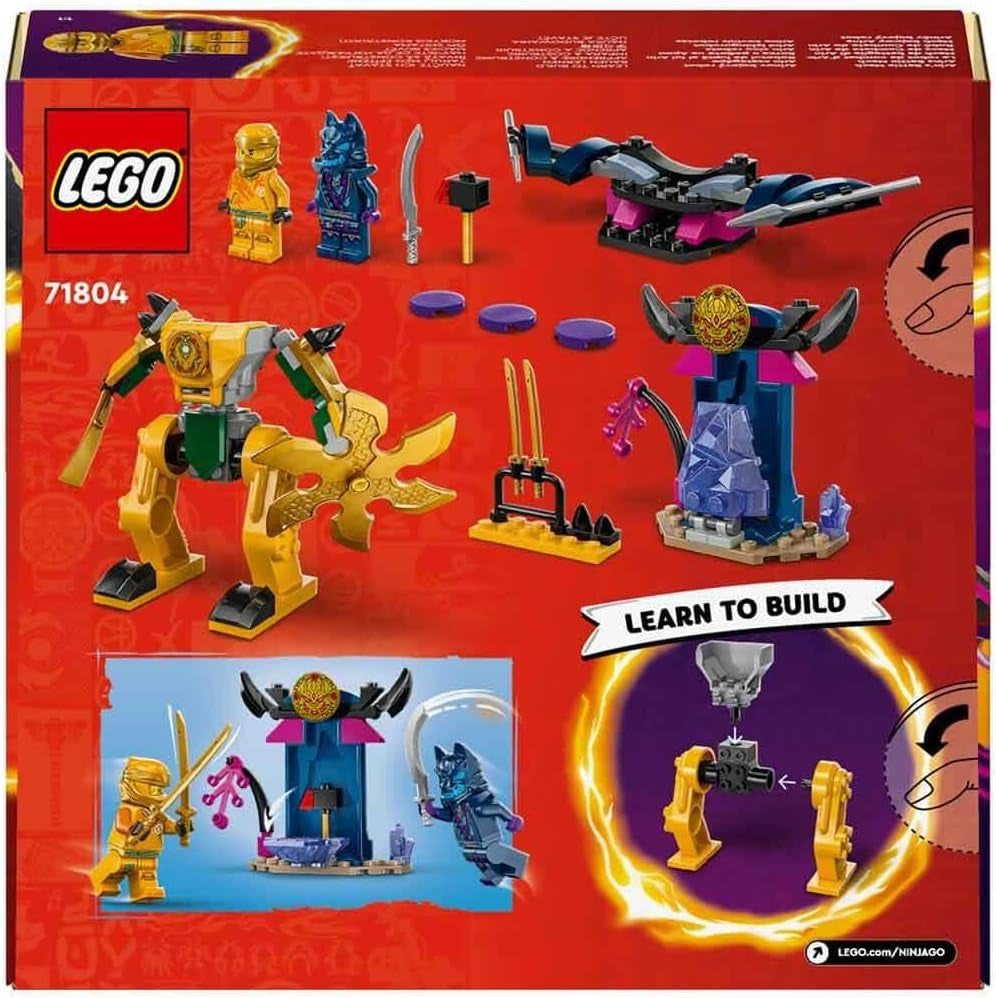 LEGO NINJAGO Arins Battle Mech, Ninja leksak för barn från 4+ Med figurer Inkl. Arin med mini katana, actionfigurer och mekaniker, liten present till pojkar och flickor 71804 Byggset Besuche den LEGO-Store