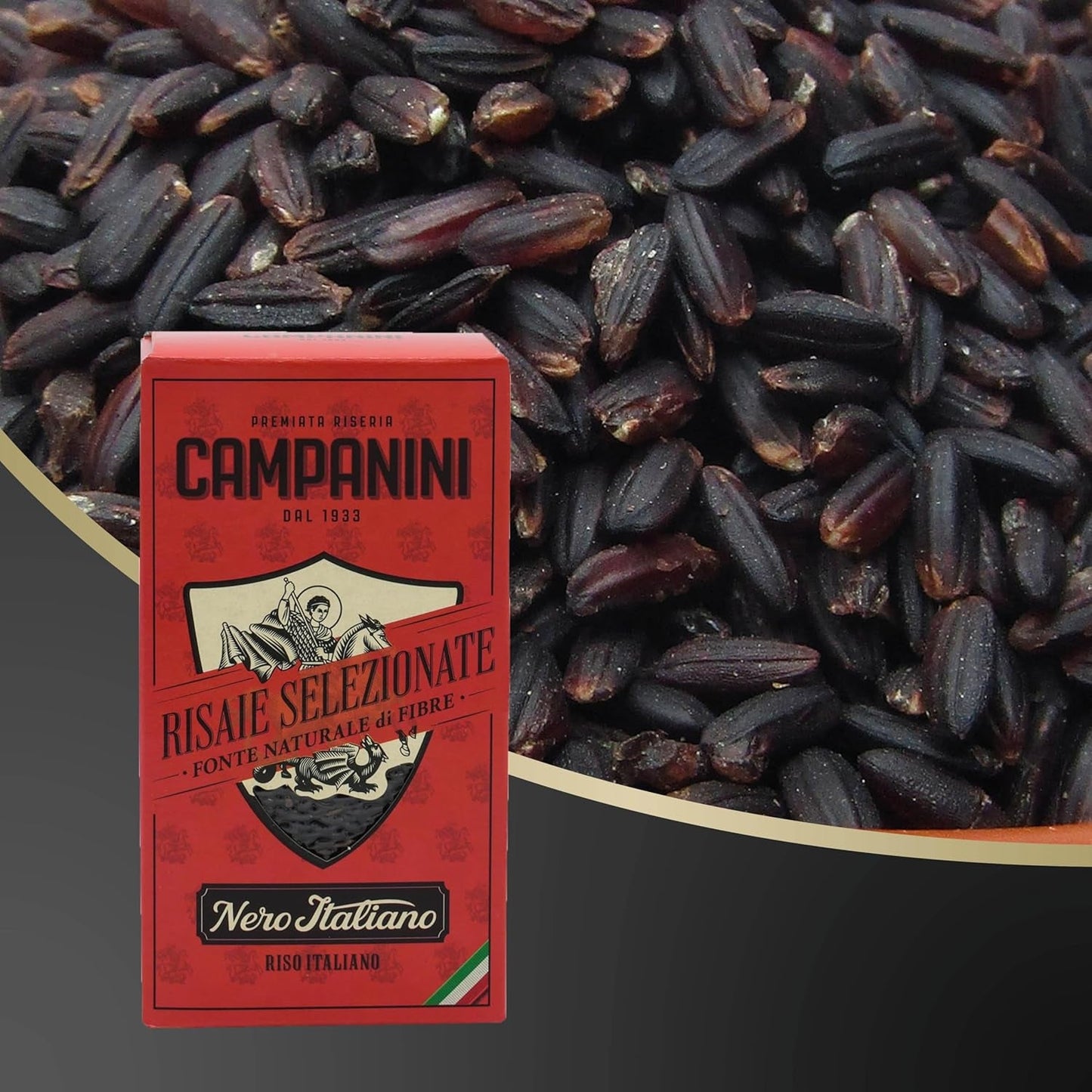 RISO NERO svart ris RISERA CAMPANINI 500g från Italien Orientaliskt ris