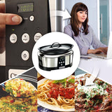 Crockpot, Slow Cooker elektronisk, 5,7 L (5-6 personer) Slow Cooker Naty Shop