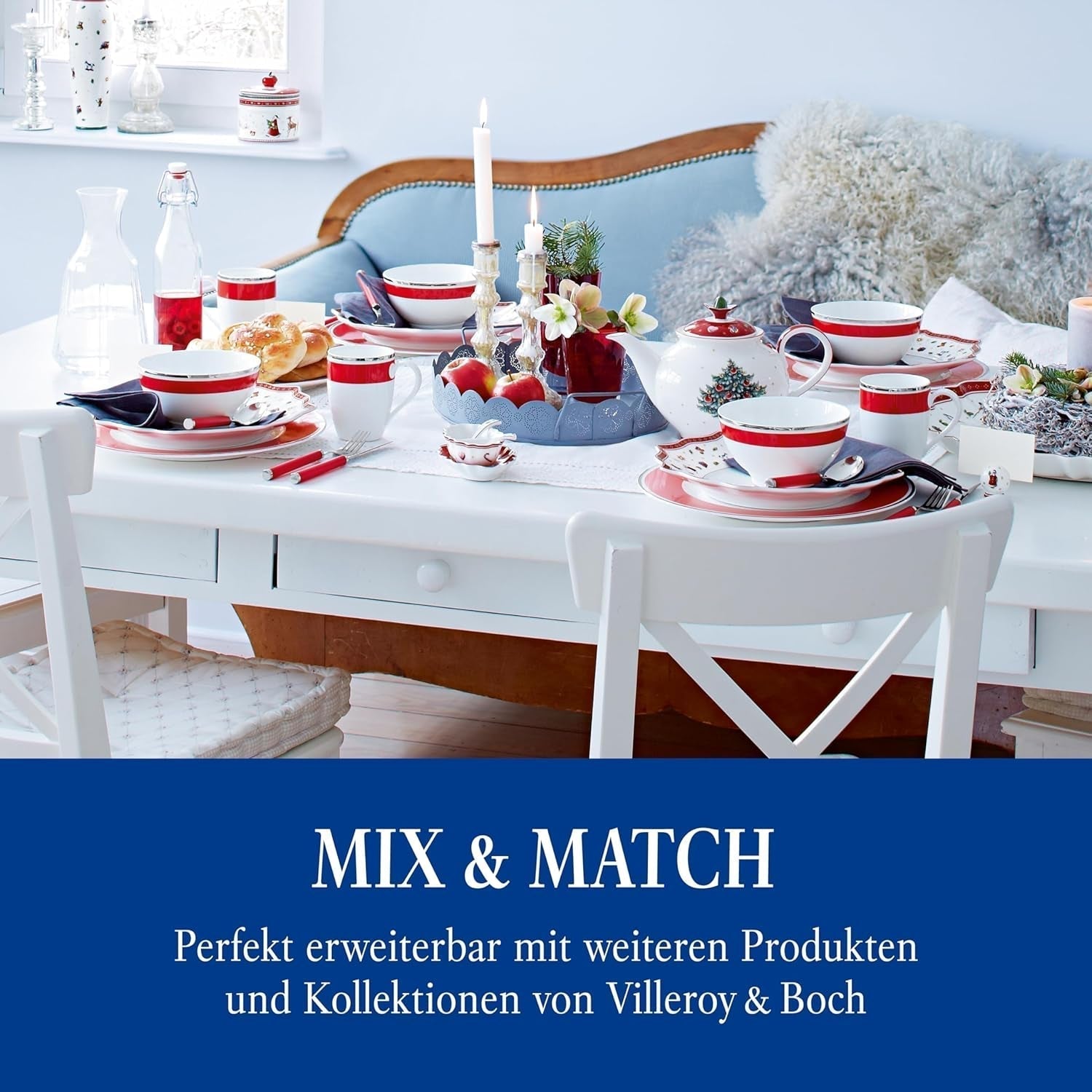 Villeroy & Boch - Spela! Red Roses bestickset 30 delar Kitchen Naty Shop