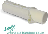 Milliard Visco Foam Neck Roll med tvättbart överdrag, Oeko-Tex Certified, Medium Hårdhet, 10X43cm, Perfekt för allergier, Resekudde, Rund Nackskudde, Positioneringsrulle, Knärulle Cervikala ortopediska kuddar Naty Shop