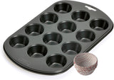 Original Kaiser Inspiration Muffinform-Set 2-Teilig, Muffinblech Mit Xmas Papierbackförmchen Für 12 Muffins, 38 X 27 Cm, Cupcake Form Antihaftbeschichte, Schwarz Formar och bakplåtar Naty Shop