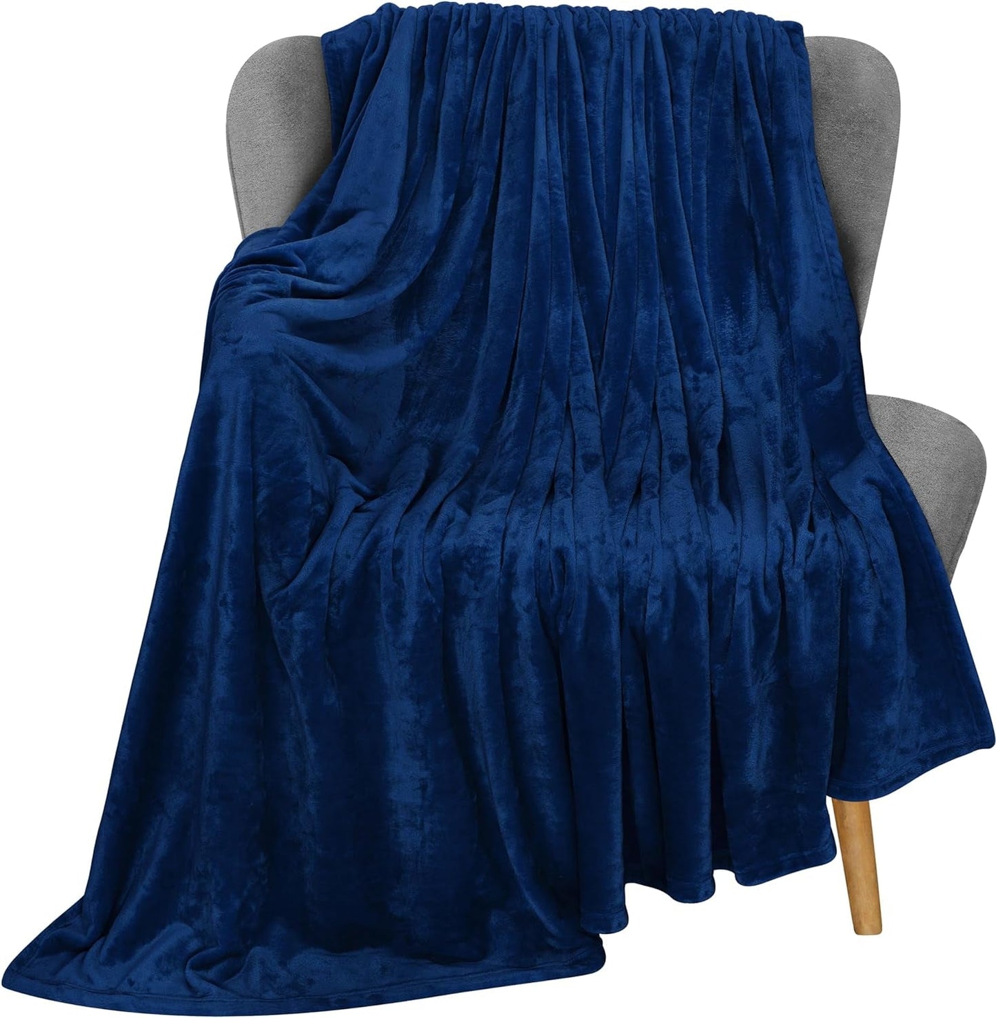 Utopia Sängkläder Mysig fleecefilt [228X228 Cm, Grå] Mjuk, lätt, varm och fluffig filt Bekväm och andningsbar filt för bäddsoffa Bäddsoffa och filtar Besuche den Utopia Sängkläder-butik Marinblå 152X127 Cm