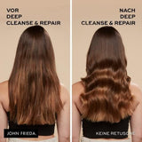 John Frieda - Deep Cleanse & Repair Mask / Treatment - Innehåll: 250 ml - Med hampfröolja + närande avokado - Lugnande hårmask för skadat hår Naty Shop hårmask