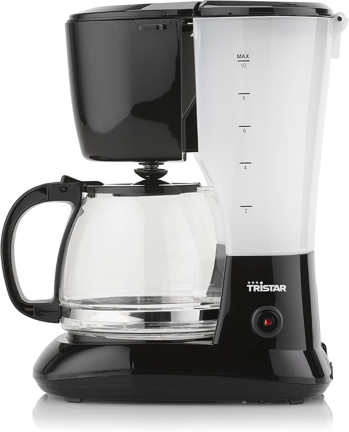 Tristar 1,25L kaffebryggare - för 10-12 koppar, även lämplig för camping, CM-1245, svart