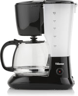 Tristar 1,25L kaffebryggare - för 10-12 koppar, även lämplig för camping, CM-1245, svart