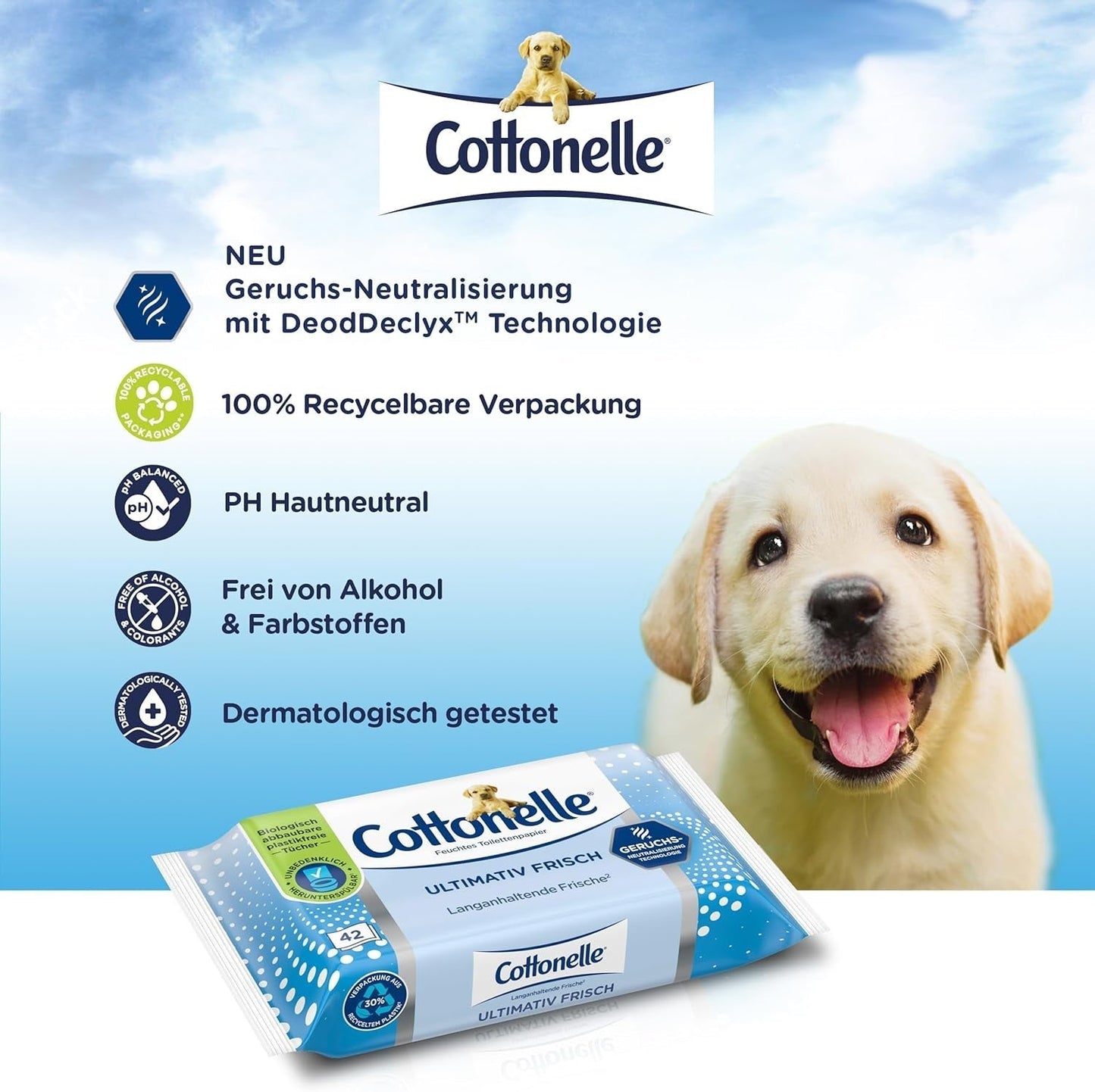 Våtservetter, Ultimate Fresh, 12 X 42 Wipes, Deodycylx Technology, Hudvänlig, Alkohol- och färgfri, Känslig, Biologiskt nedbrytbar
