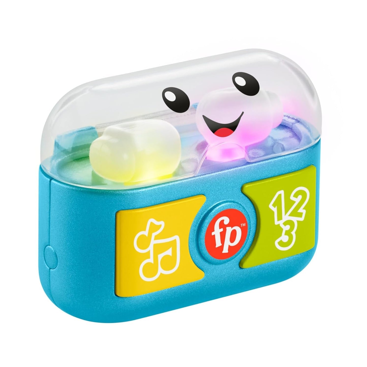 FISHER-PRICE Roligt lärande och lek med lekproppar - Interaktiva öronproppar med roliga lampor, lärande sånger och finmotoriska aktiviteter, 20+ sånger och meningar, 6 månader och uppåt, HWY45 Baby Toys Naty Shop Standardtitel
