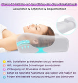Hydomi Anti-Wrinkle Kudde 2-i-1 Anti-Aging Skönhetskudde Ortopediskt nackstöd Kudde Nacke och axel smärta Memory Foam Kudde för att hålla huvudet rakt Cervikala ortopediska kuddar Naty Shop