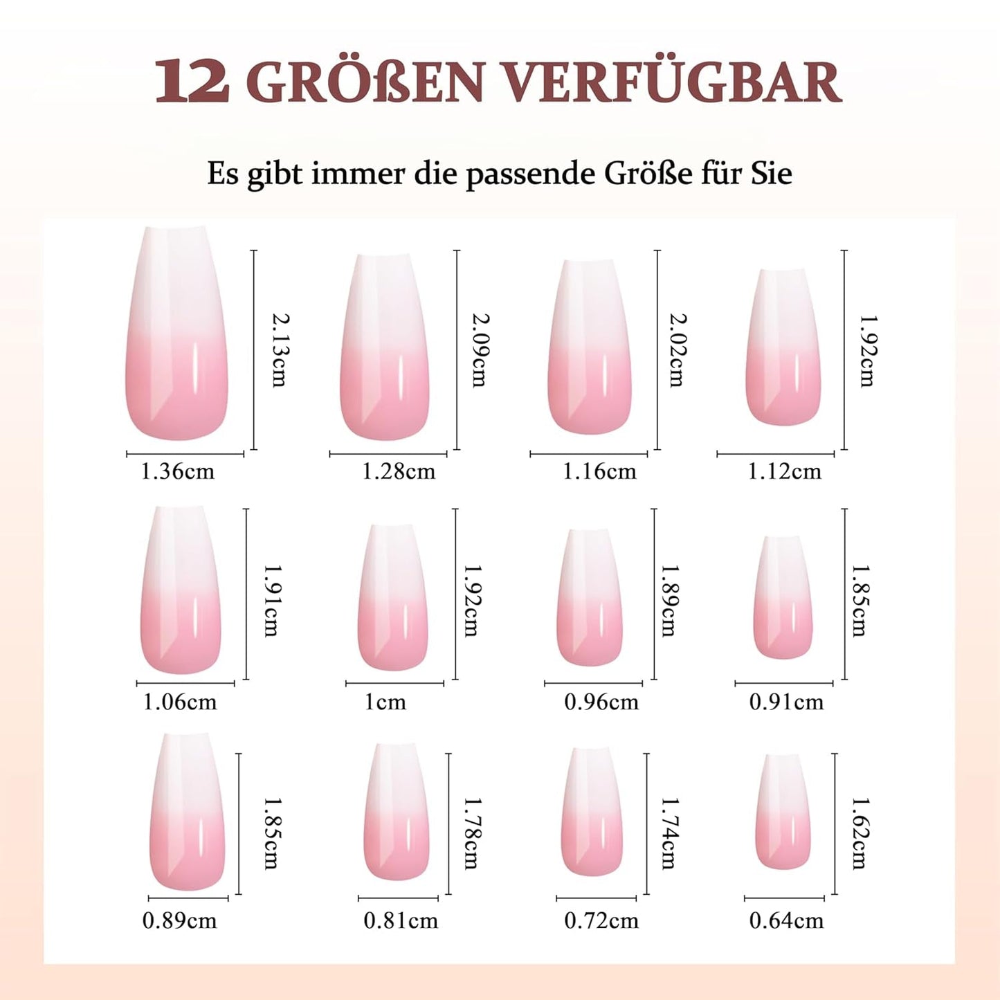 Ballerina lösnaglar set - 240 stycken Delikat lila rosa lösnaglar, heltäckande lim på lösnaglar, lösnagel tips set för manikyr och nagelkonst för kvinnor och flickor (lavendelrosa)