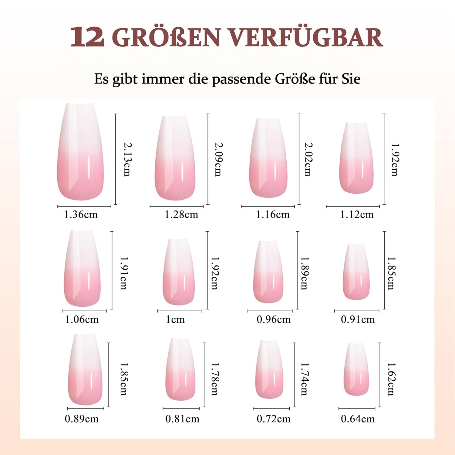 Ballerina lösnaglar set - 240 stycken Delikat lila rosa lösnaglar, heltäckande lim på lösnaglar, lösnagel tips set för manikyr och nagelkonst för kvinnor och flickor (lavendelrosa)