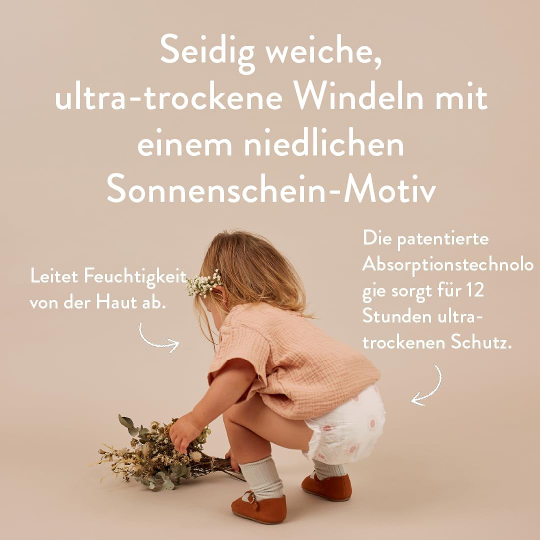 Babyblöjor, storlek 3M (4-8 kg) - 1 påse med 28 - Inga skadliga ämnen, miljövänlig, högabsorberande, lämplig för nattbruk, ultratunn och mjuk - Tillverkad i Danmark
