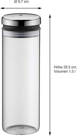 WMF Depot förvaringsburk i glas 1,5l, höjd 28,5 cm, förvaringsburk med lock & Depot förvaringsburk i glas 2l, höjd 36 cm, förvaringsburk med lock Matförvaringslådor Naty Shop