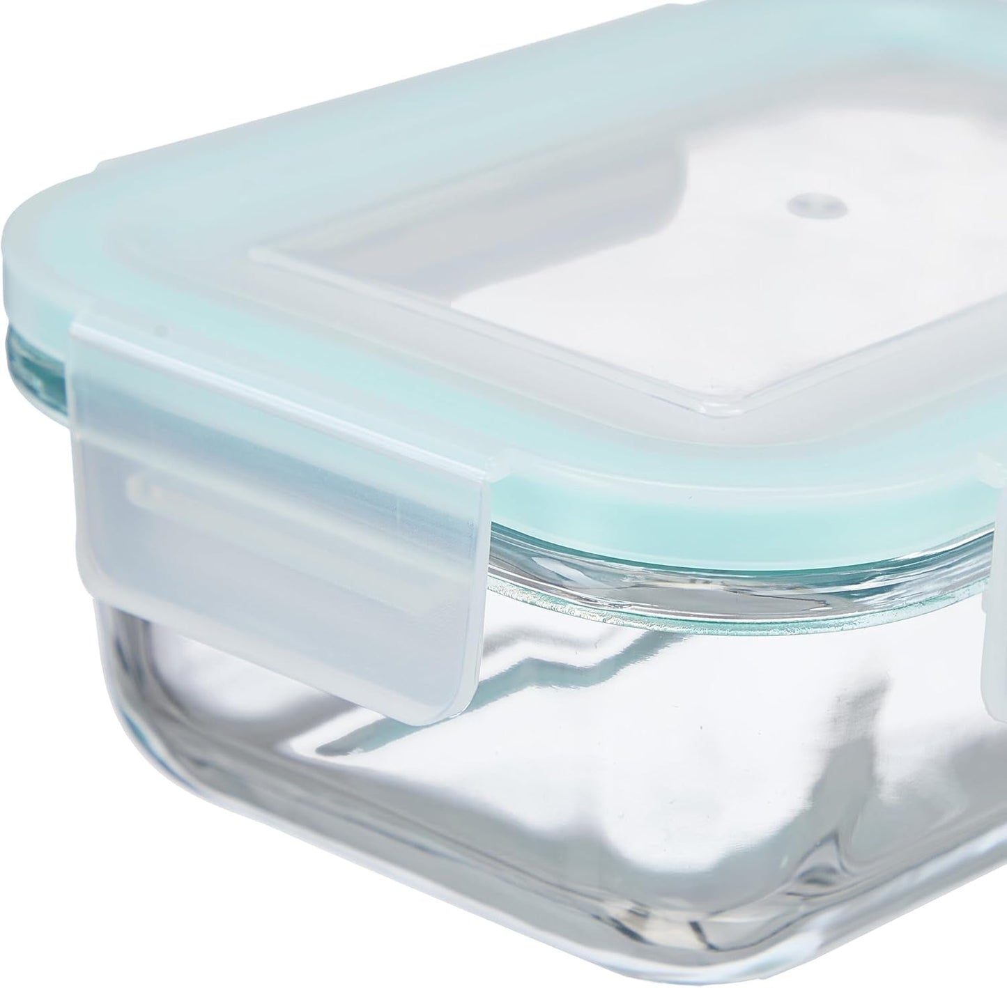 Relaxdays glasbehållare med lock, set med 6, 370 ml, matförvaringsbehållare, plastlock, lufttät, glasburk, klara matförvaringslådor Naty Shop