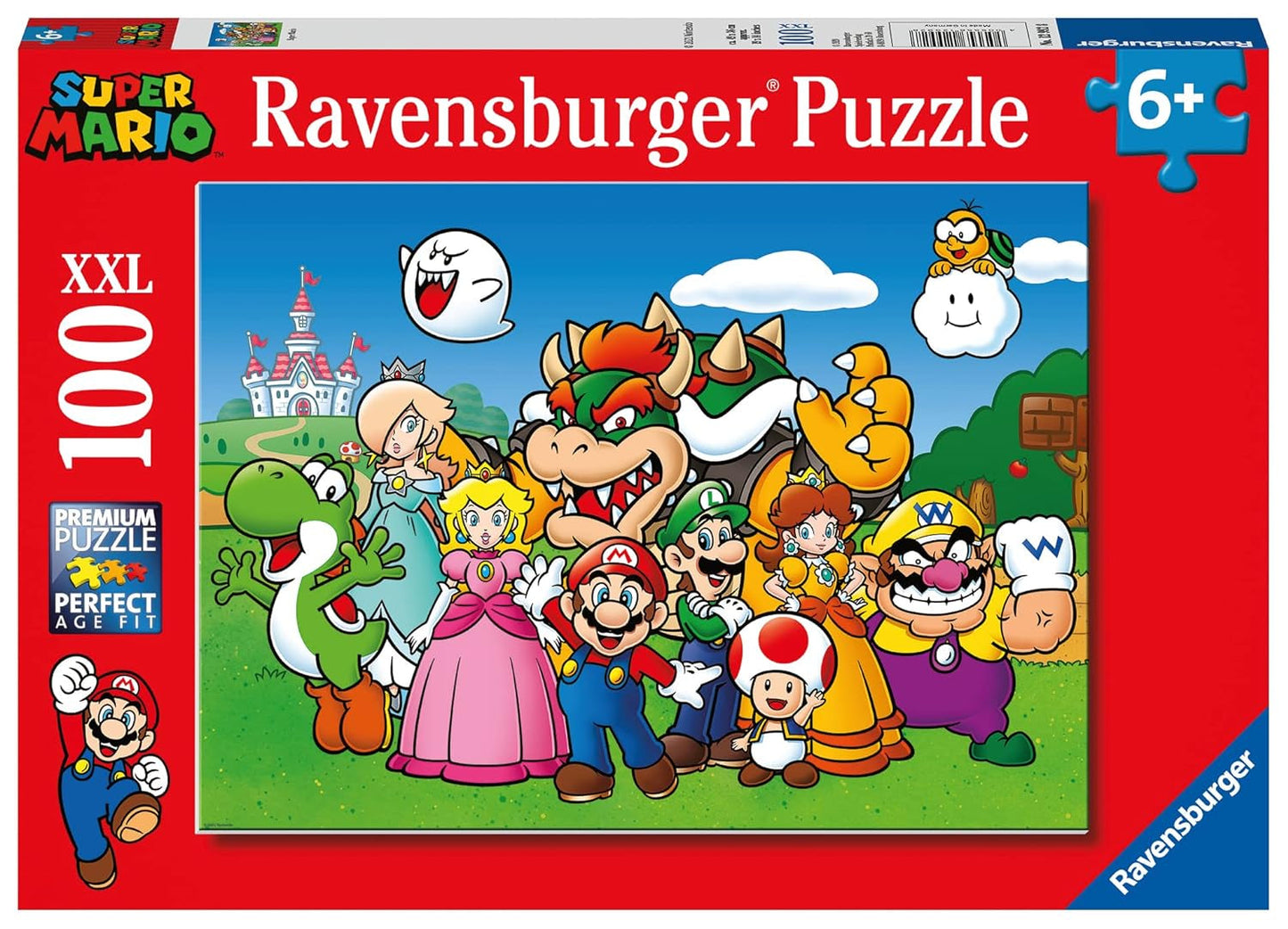 Pussel för barn 100 bitar XXL - Nintendo Super Mario Fun Puzzle Naty Shop Singel Singel