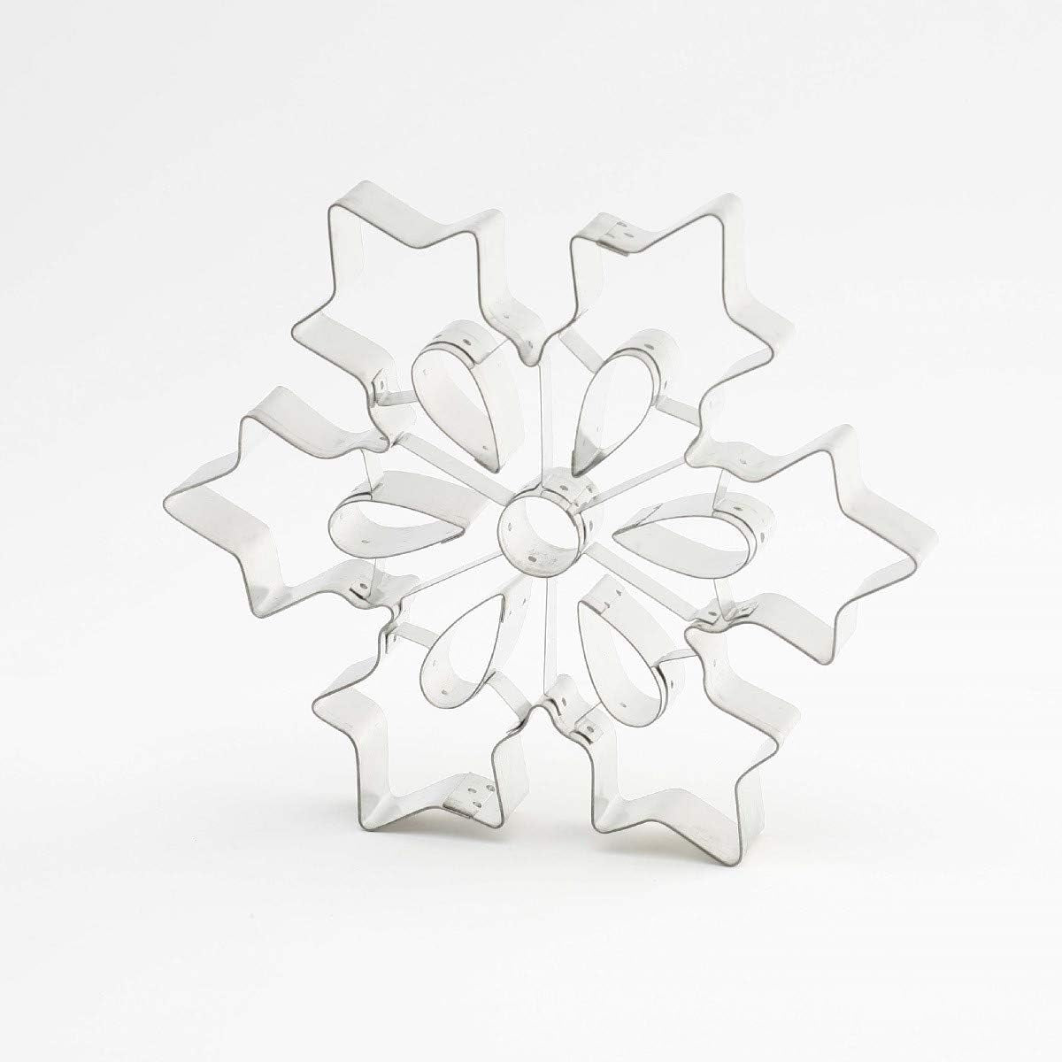 Thermohauser kakform (rostfritt stål), stor snöflingaform, slät kant, diameter 19,5 cm