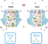CutiePlusU vuxenblöjor, 10-pack, engångsblöjor för kvinnor och män, maximal absorptionsförmåga över natten - jag älskar sommar (medelstorlek 71-96 cm)
