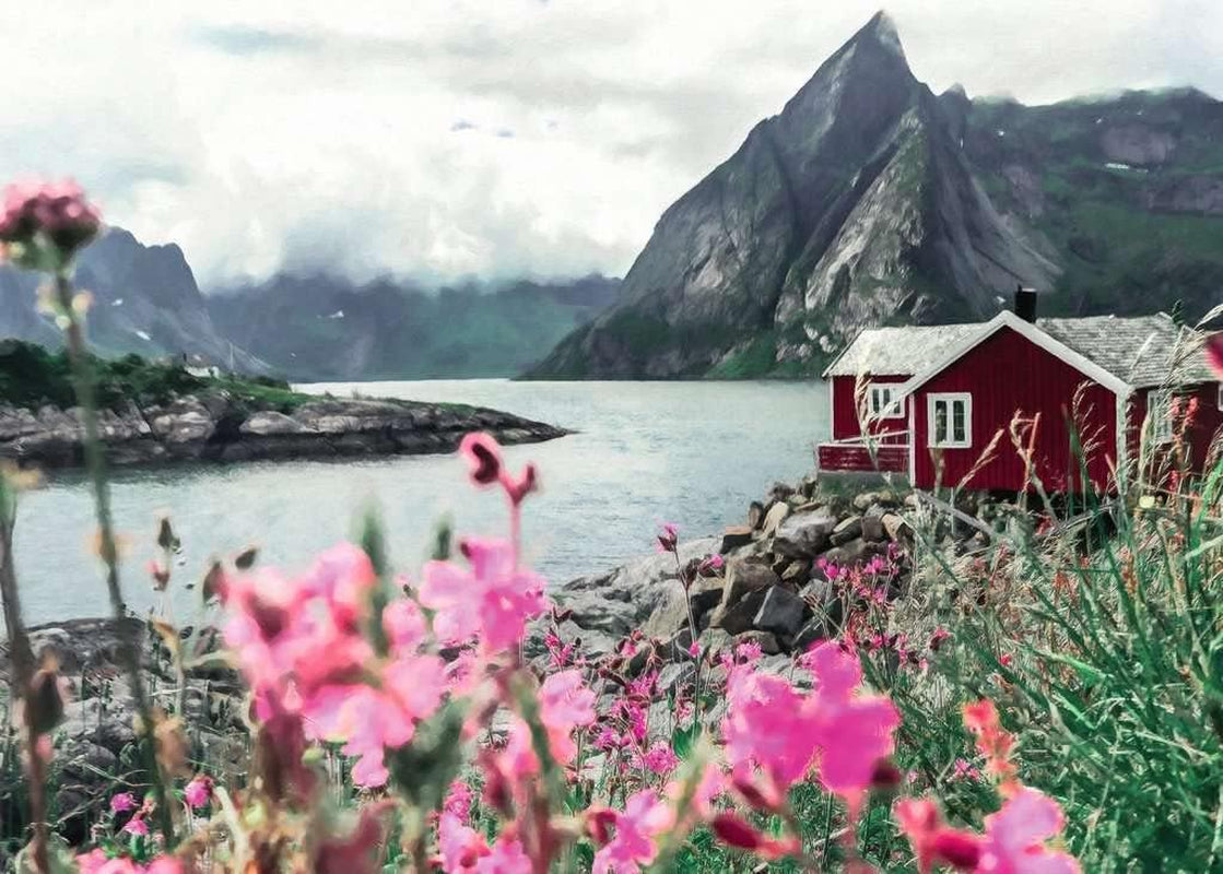Ravensburger Puzzle Scandinavian Places 16740 - Reine, Lofoten, Norge - 1000 bitars pussel för vuxna och barn över 14 Puzzle Naty Shop