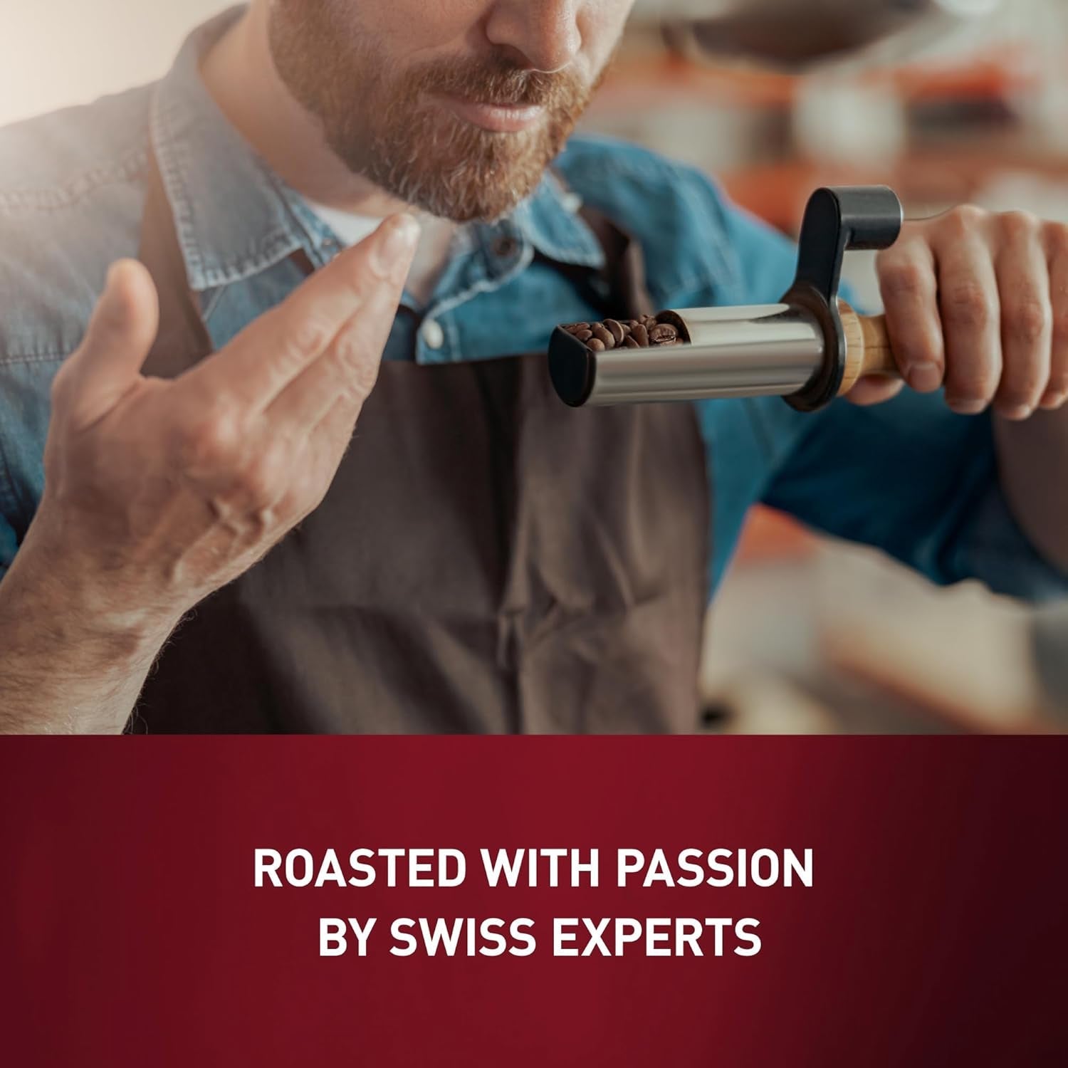 Schwiizer Schüümli Intenso, kapsel, malet kaffe 1 kg - Intensitet 4/5 - UTZ-certifikat (paket med 4)
