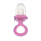 Nuby Silicone Fruit Feeder Nibbler - Fruktmatare för bebisar 6 månader och småbarn - Brickring för frukt, grönsaker och puréer - BPA-fri - Rosa - 6+ månader