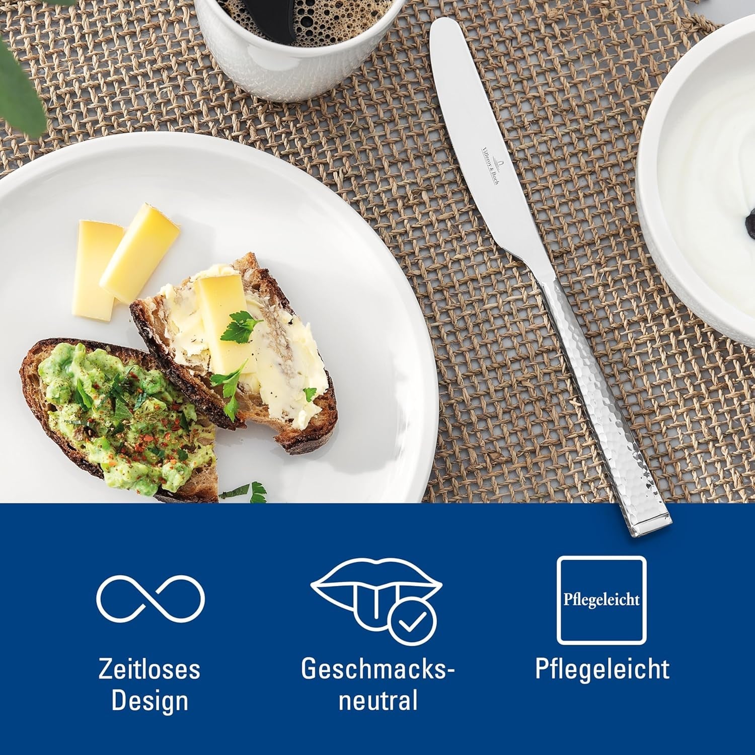 Villeroy & Boch Blacksmith bestickset för upp till 6 personer, 24 delar, rostfritt stål