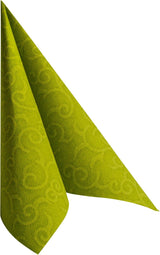 PAPSTAR 50 Servetter ROYAL Collection 1/4-vikt 40 Cm X 40 Cm Olivgrön Casali 84883 Dekorativa servetter Bordsdekorationer för bröllop, dop och catering