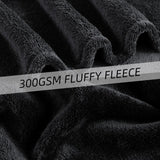 Mysig filt Fluffig fleecefilt 130 X 150 cm Sängfiltar Sofffilt Stora mjuka filtar och slänger för vuxna Soffdukar Varma Maskintvättbara Svarta Sängar och filtar God natt