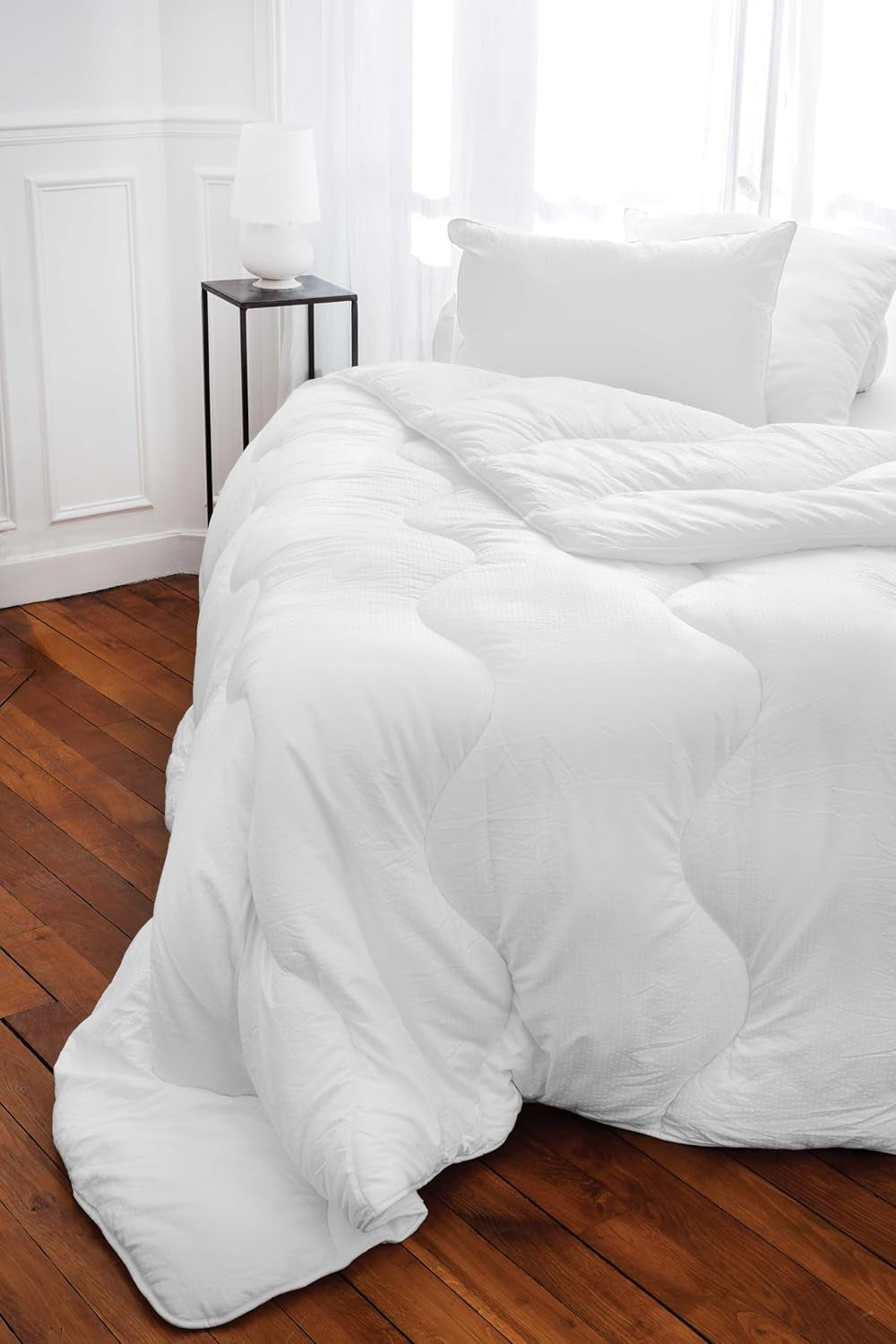 Toison D'Or Natural Duvet Silkydor, 380 satin bomull, 240 X 280 cm, vit Naty Shop Täcken och täcken Queen White (U.K. Standard)