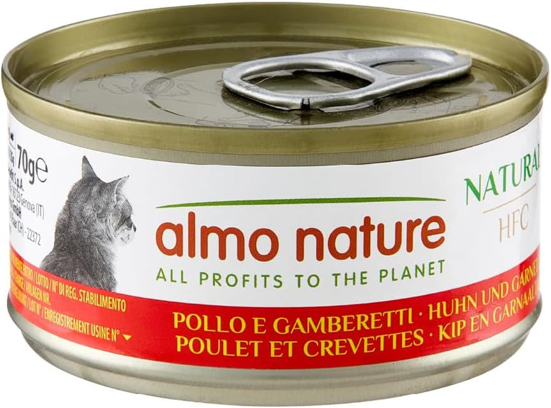 Almo Nature HFC Naturligt våtfoder för katter - Diverse recept med kyckling - 6 x 70g