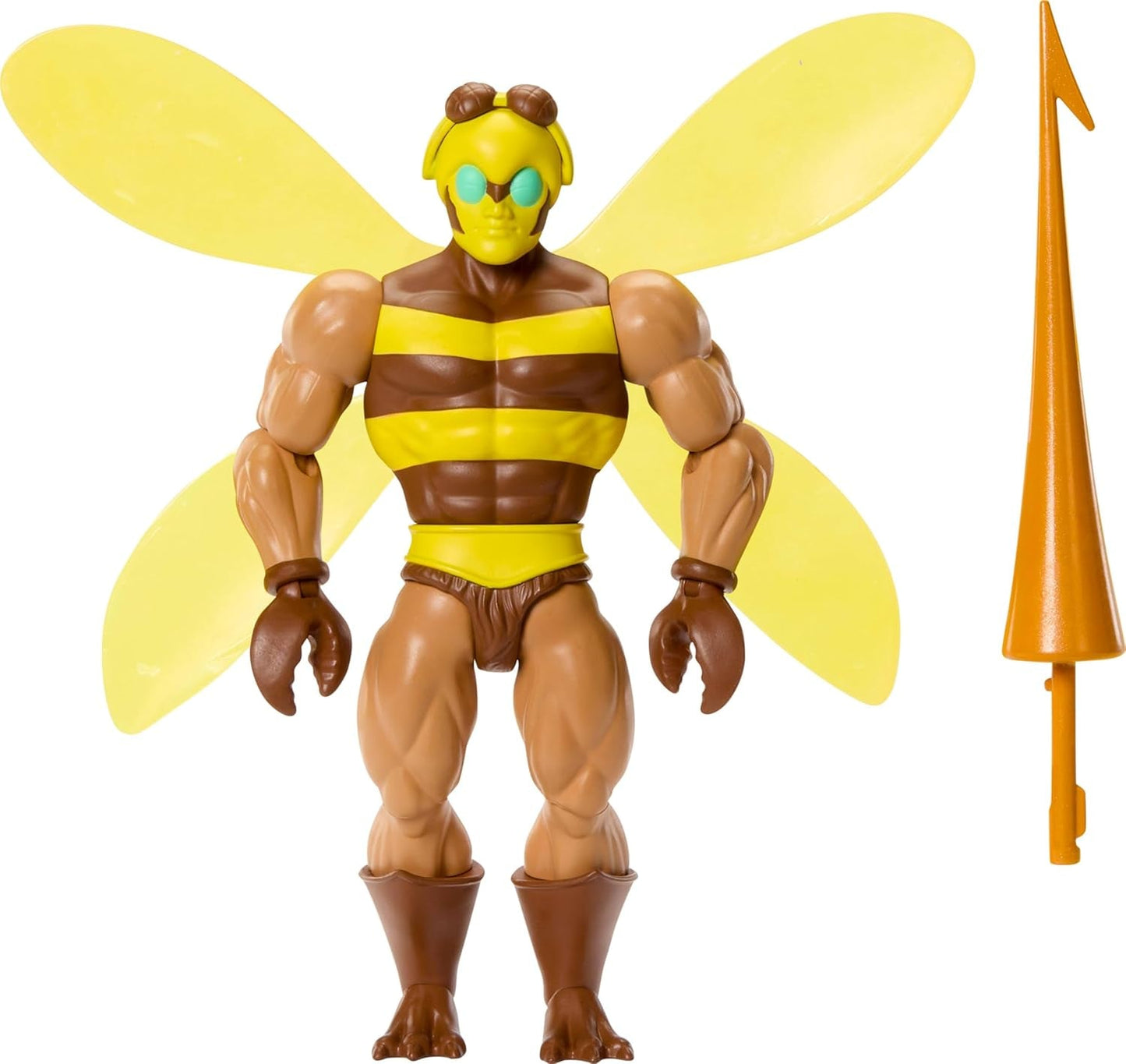 Masters of the Universe Origins Action Figur Buzz-Off från Cartoon Collection, ca 14 cm lång, från 1980-talets TV, Bee Leader med vingar och glasögon med spjut, JBM88 Actionfigurer Naty Shop Standardtitel