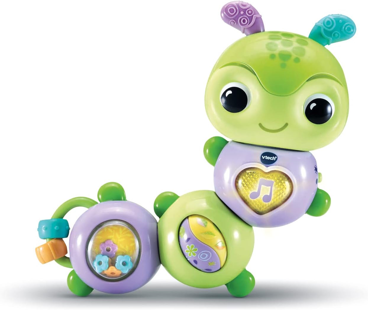 VTech Baby Spinning Fun Caterpillar - Interactive Bell and Talking and Singing Motor Skills Toy - I 6-24 månader Baby Toys Naty Shop Standardtitel