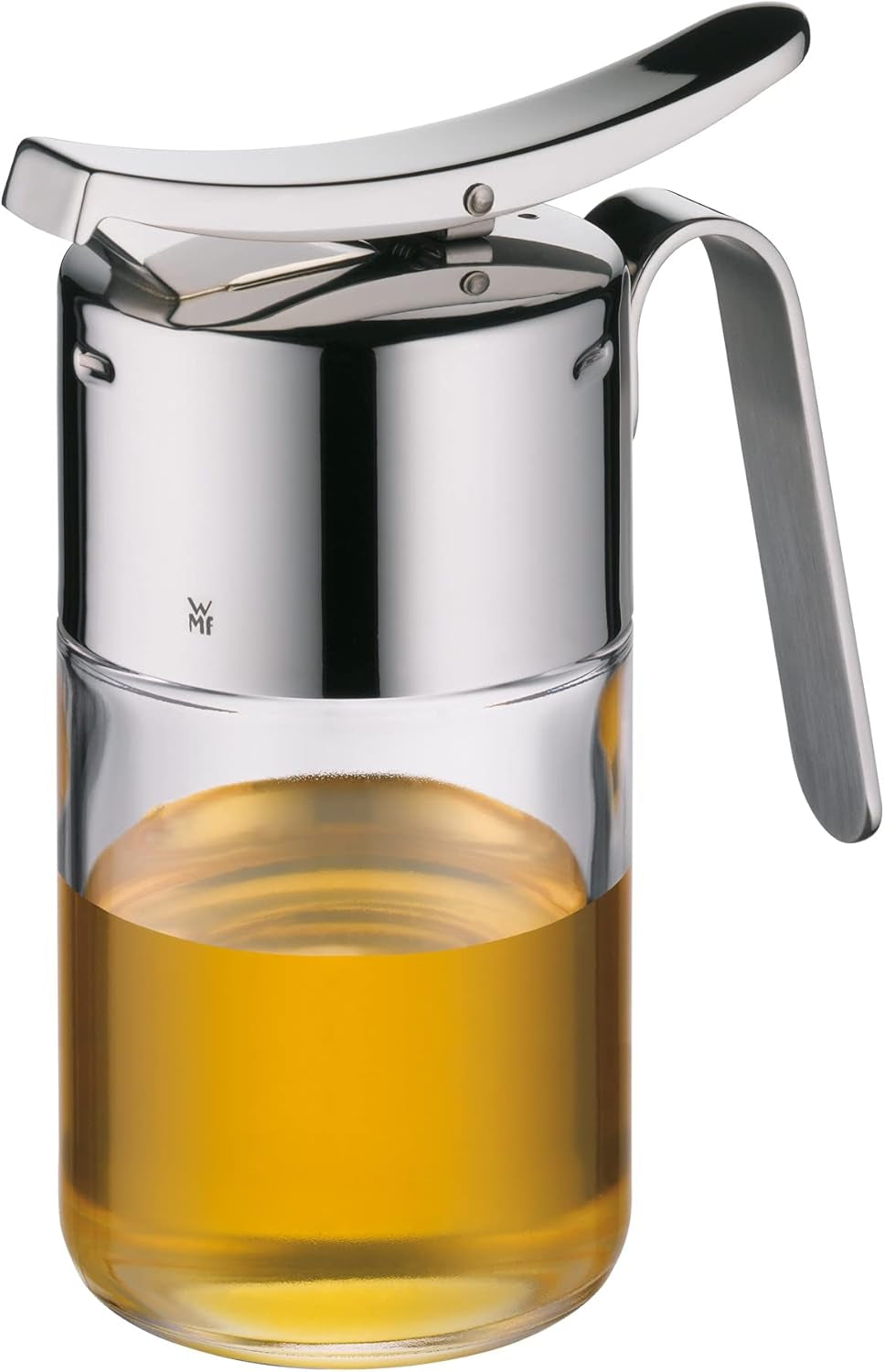 WMF Barista sirap/honungsdispenser 240ml, förvaringsburk & depå i glas 1l, höjd 21,5 cm, förvaringsburk med lock, kaffebönbehållare, flingburk, matförvaringsburk med stor påfyllningsöppning Matförvaringslådor Naty Shop