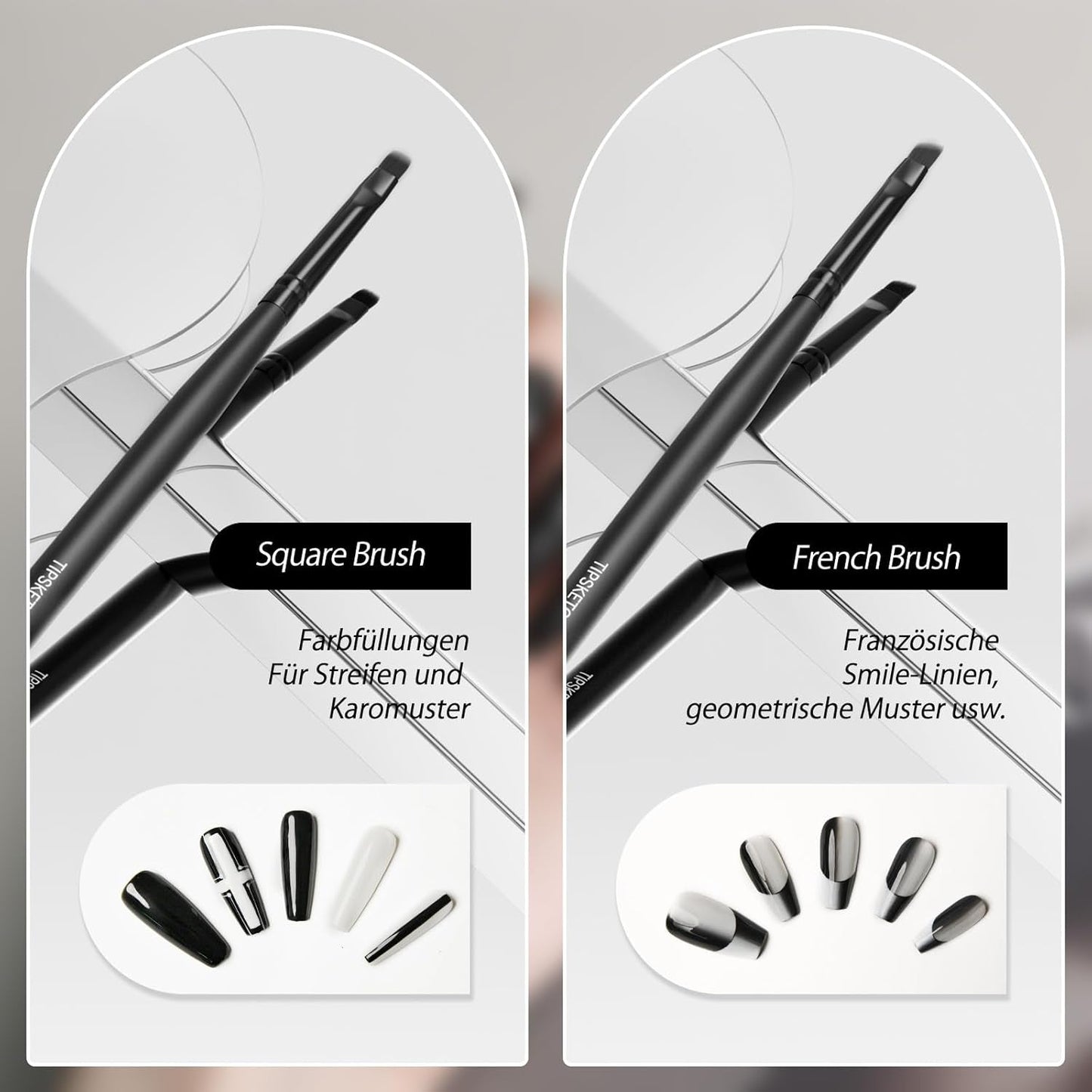 Nagel Pinsel 8 Stück Pinsel Für Gelnägel, Nageldesign Gel Pinsel Dotting Painsel Line Penna Für Nagelack Gel Acryl Nagel Pinsel Nailart Kit Acryl Pinsel Fineliner Nägel Selber Machen