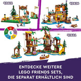 LEGO Friends trädkoja på äventyrsläger, lekset för flickor och pojkar 8 år gamla med 5 figurer och 5 djur, presentidé för kreativa spel, sportleksaker, dockhus 42631 Byggset Besuche den LEGO-Store