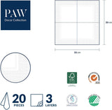 PAW - 3-lagers servetter (33 X 33 Cm) I 20 stycken I Perfekt för födelsedagar, fester, bröllop, nattvard och helgdagar I Färgade pappersservetter - Blommor, rosor I Färg: Blommiga ögonblick (paket med 2)