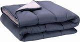 Pikolin Home - Vändbart täcke 300 G - Nordisk tvåfärgad fyllning - För säng 90 - bekväm, varm, andas, marinblå, 140 X 200 cm Naty Shop Täcken och täcken Standardtitel