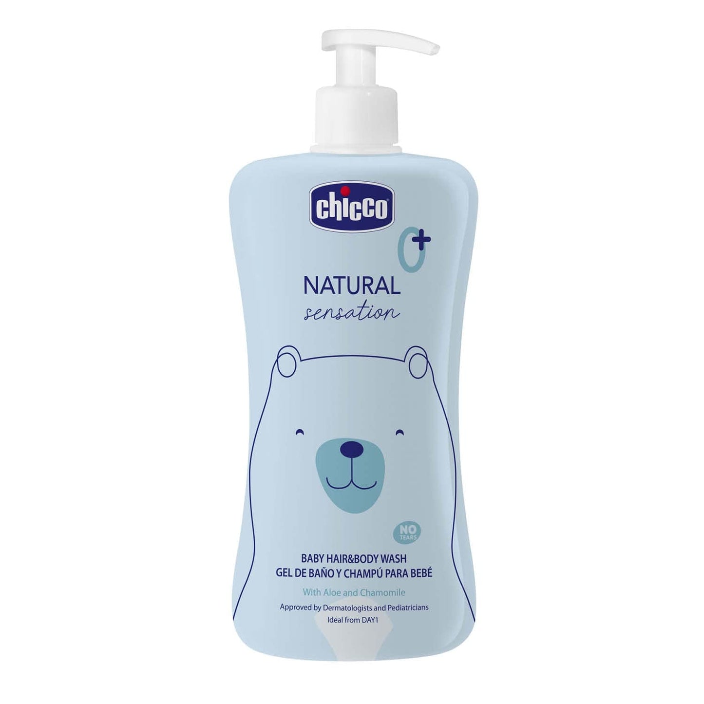 CHICCO NATURAL SENSATION - SCHAMPO OCH BAD FÖR BARN - UTAN DRYCK, 200 ML Barn - Bad och hudvård Naty Shop 500 Ml (1 förpackning)