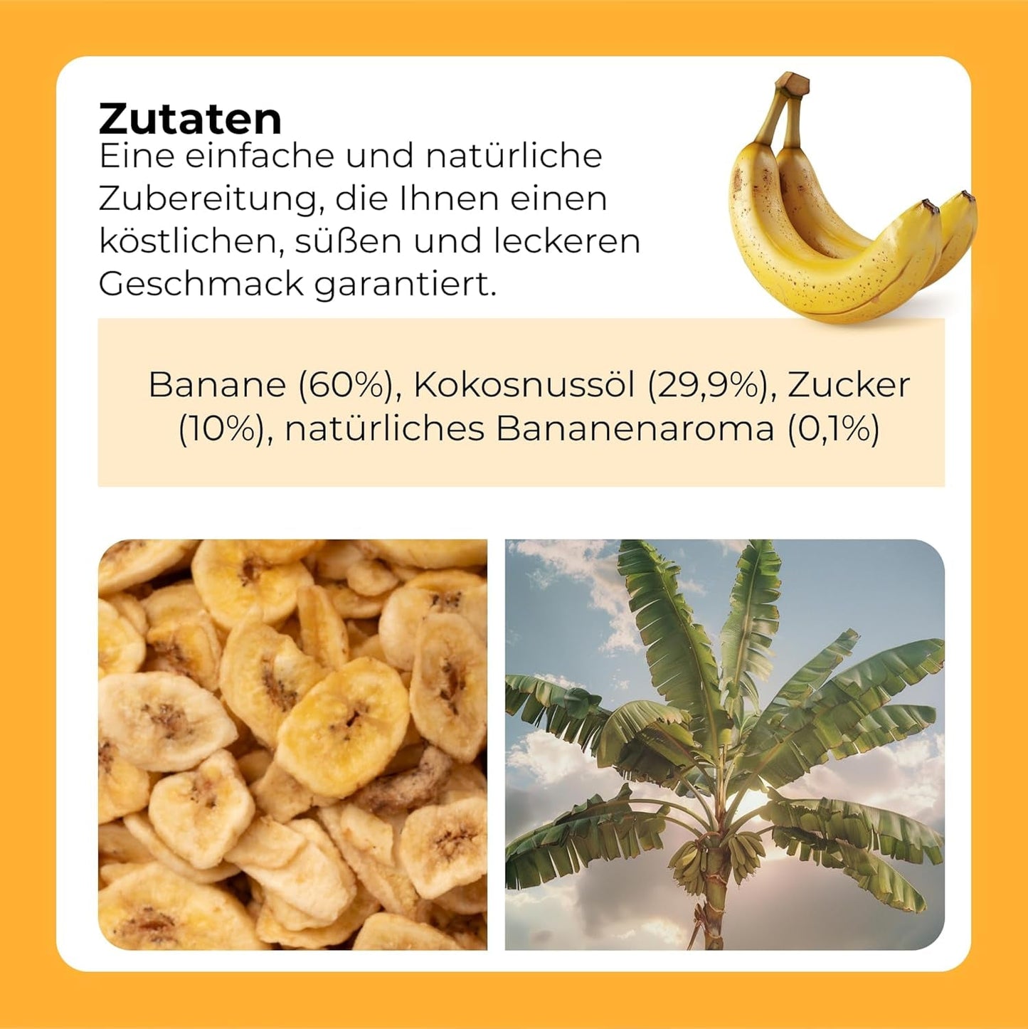 Bananchips 1 kg | Krispiga skivor bananchips med torkad frukt | hälsosamt mellanmål med en utsökt smak | Naty Shop uttorkade produkter