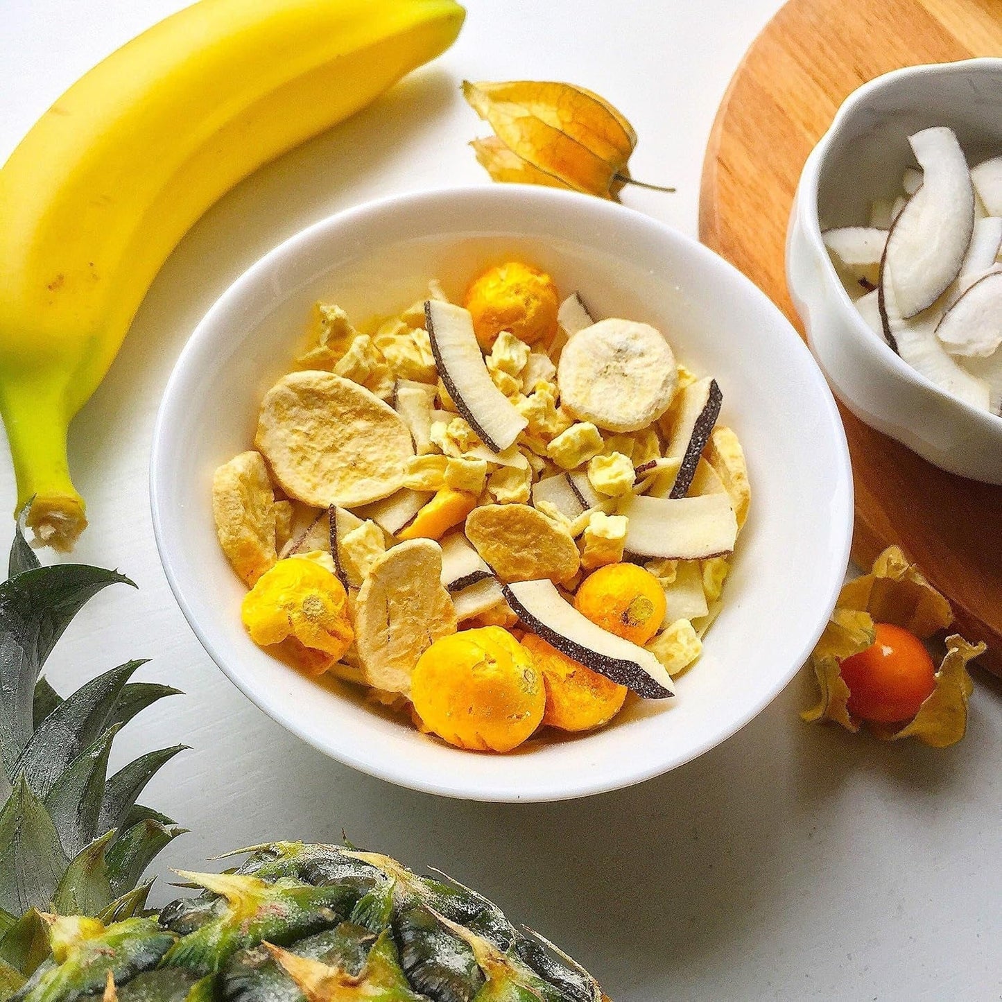 myfruits bananchips (bananskivor), frystorkade, 100g, utan tillsatser, 100 % bananer, frystorkad frukt utan tillsatt socker. Dehydrerade produkter Naty Shop