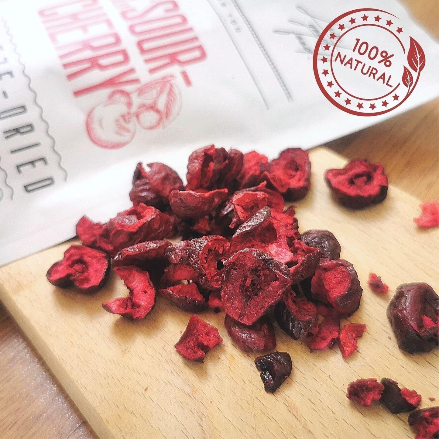 Frystorkade bittra körsbär | 100% naturliga frystorkade fruktbitar Torkad frukt | Torkade bittra körsbär | Frystorkade bittra körsbär | ZingyZoo Dehydrerade produkter Naty Shop