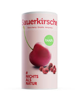 Frystorkade bittra körsbär BUAH® | Hela bittra körsbär som mellanmål eller till müsli | Idealisk ersättning för godis | Vegansk och utan tillsatt socker | 135g Naty Shop uttorkade produkter Standardtitel