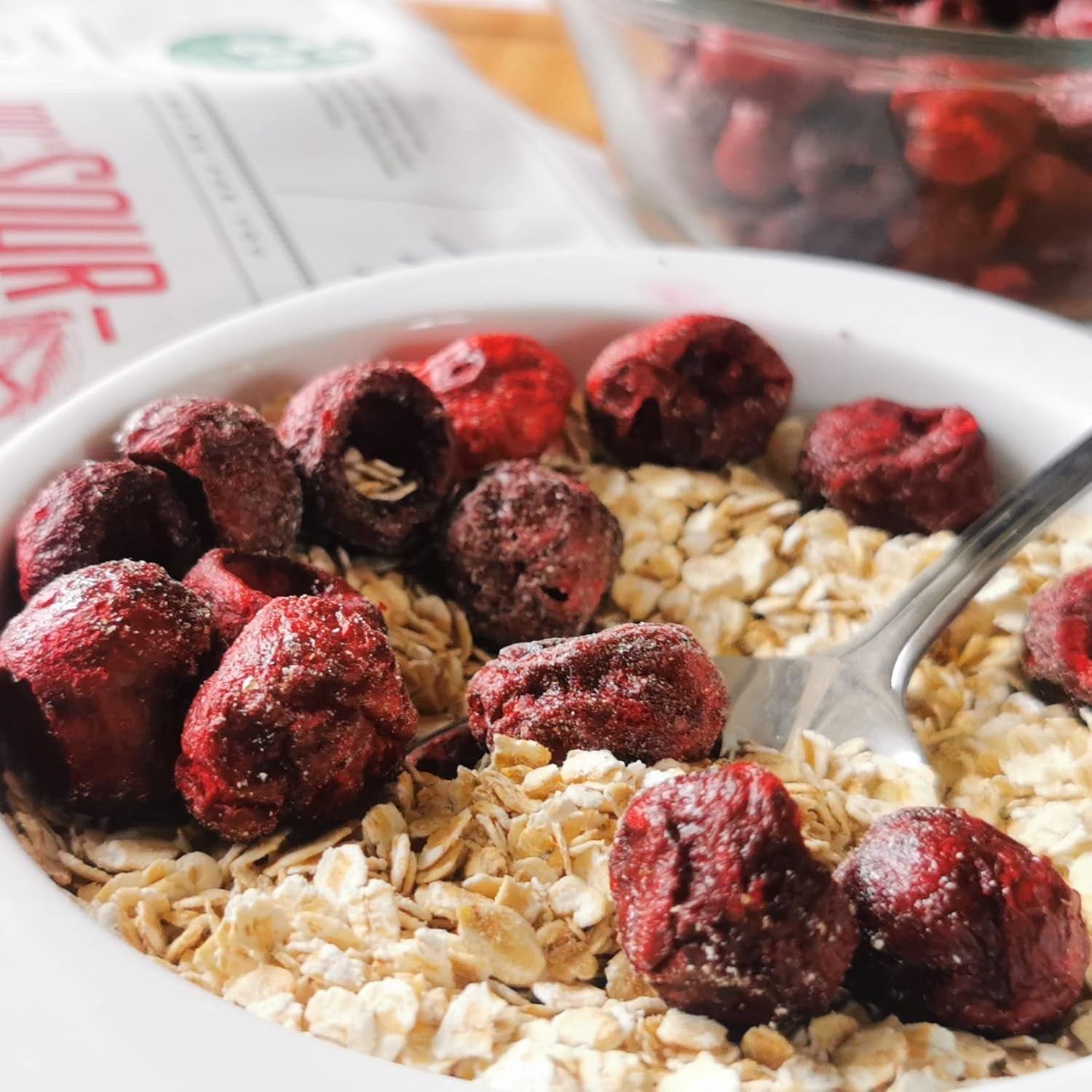 Freeze-dried cherries | Dried sour cherries | Frystorkade frukter | Frystorkade torkade frukter | Frystorkade frukter Torkade körsbär | Päls Smoothie Frystorkade frukter (90g) Dehydrerade produkter Naty Shop