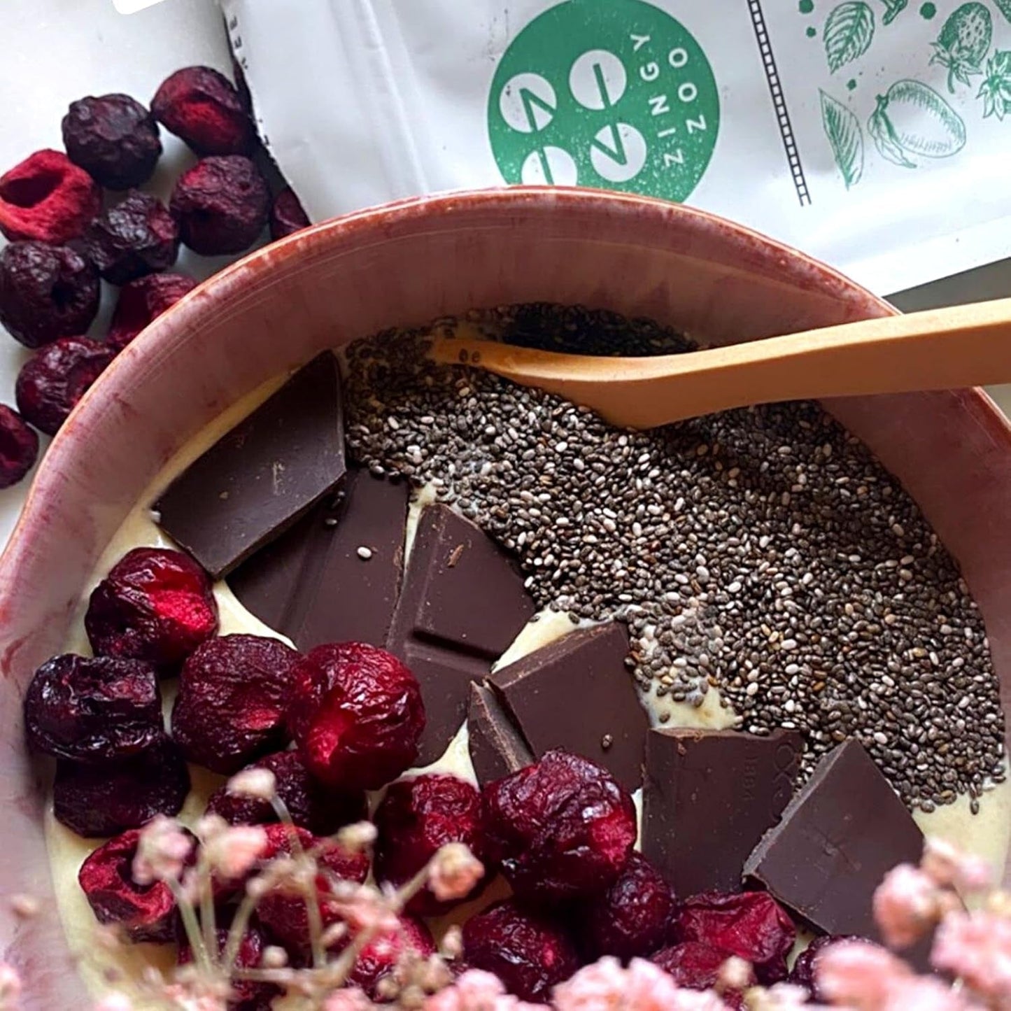 Freeze-dried cherries | Dried sour cherries | Frystorkade frukter | Frystorkade torkade frukter | Frystorkade frukter Torkade körsbär | Päls Smoothie Frystorkade frukter (90g) Dehydrerade produkter Naty Shop